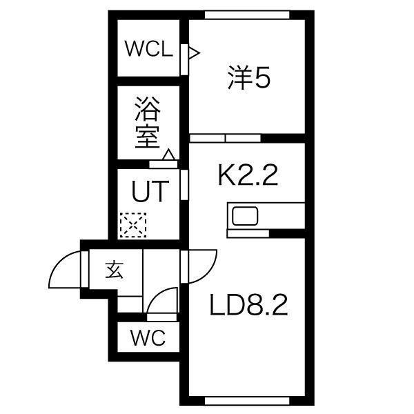 MTガーデンイースト II(1LDK/3階)の間取り写真
