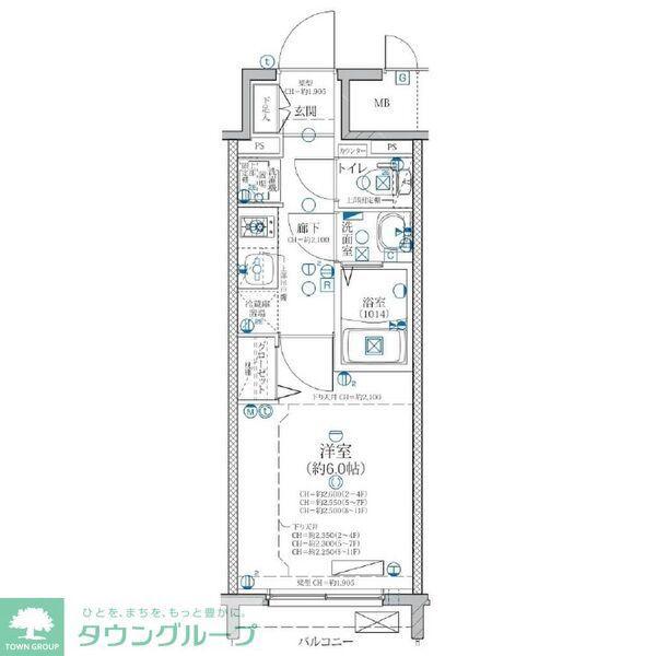 ディアレイシャス矢場町(1K/11階)の間取り写真
