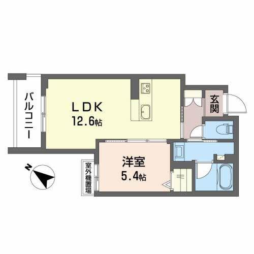 SHAMAISON OTK IZUMIOTSU(1LDK/3階)の間取り写真