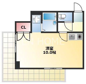 アビタ小橋(ワンルーム/5階)の間取り写真
