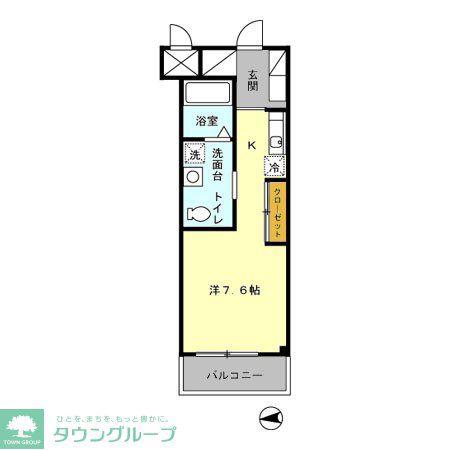 アークK A館(ワンルーム/3階)の間取り写真
