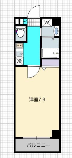 アルテシモ グレイス(1K/5階)の間取り写真