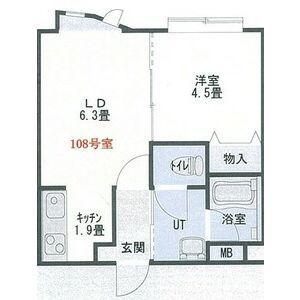 LEE SPACE 麻生II(1LDK/3階)の間取り写真