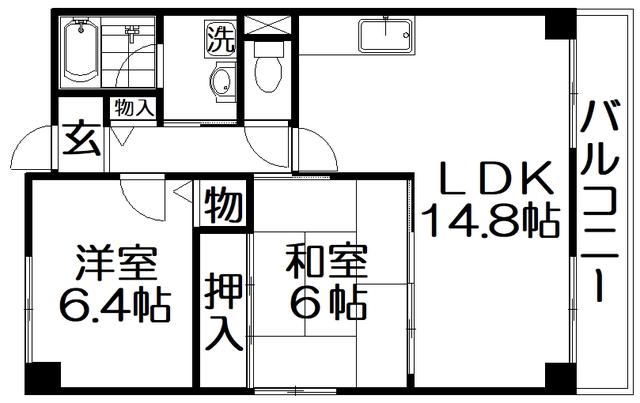 ヴィオラアトリオ(2LDK/4階)の間取り写真