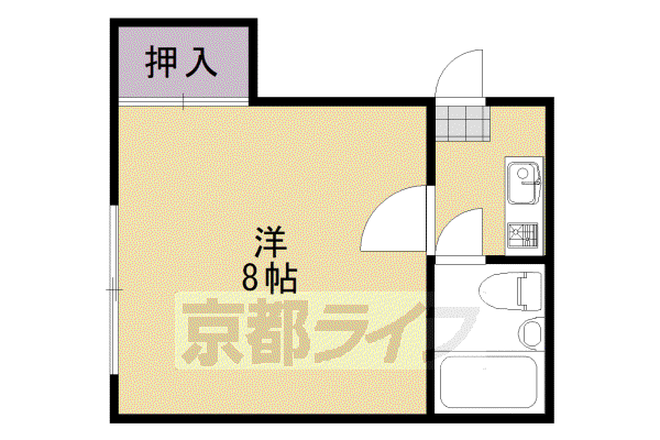 アビリティー桂(1K/2階)の間取り写真