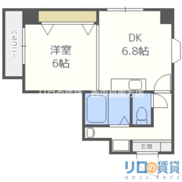 今川マンション(1DK/5階)の間取り写真