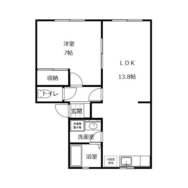 パールハイツ菊川(1LDK/2階)の間取り写真