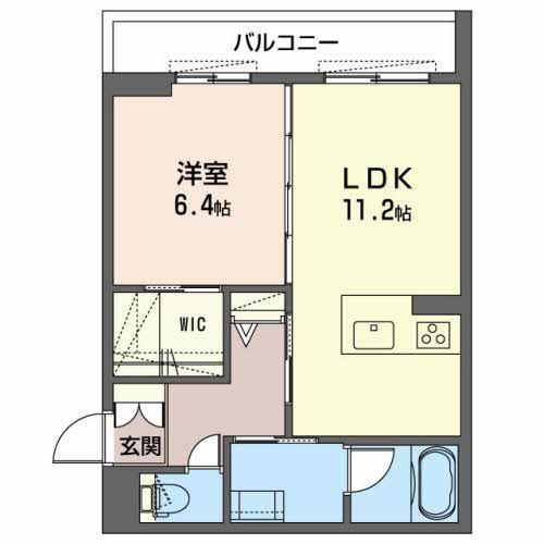 SHA MAISON LUNA(1LDK/2階)の間取り写真