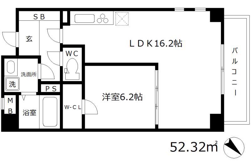 NISHITENMA-YSVILLAGE(1LDK/2階)の間取り写真