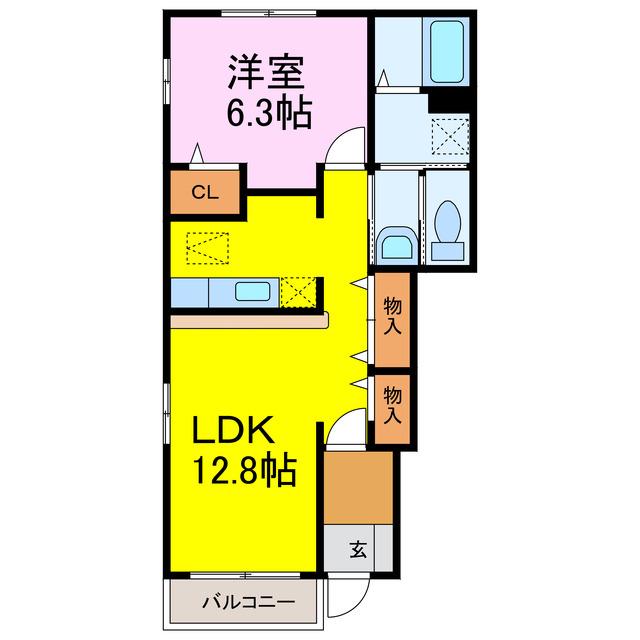 サンリット(1LDK/1階)の間取り写真
