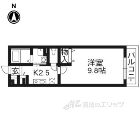 セレーノS・K(1K/1階)の間取り写真