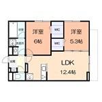 ルオント(2LDK/1階)の間取り写真