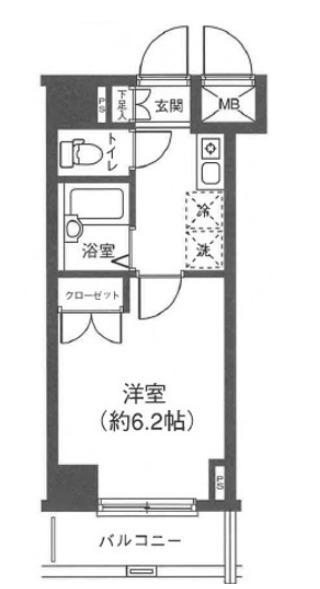 T&G四谷マンション(1K/2階)の間取り写真