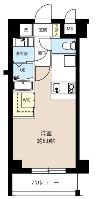 レオーネ王子飛鳥山(1K/4階)の間取り写真