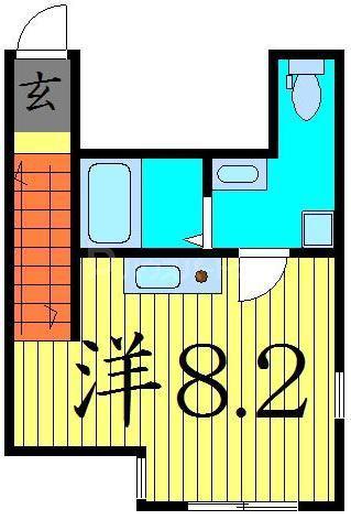 BONNE CHANCE(ワンルーム/2階)の間取り写真