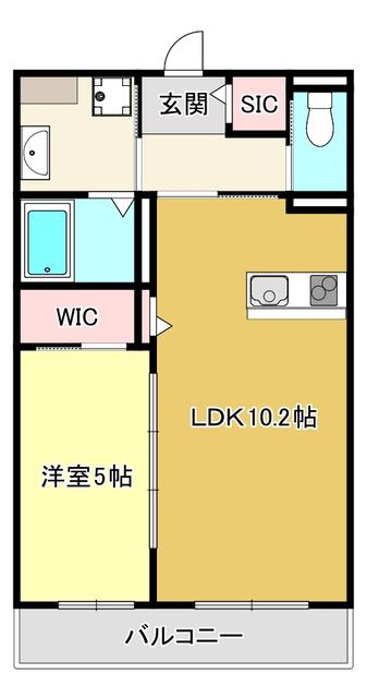 SUITE TERRACE RELIER(1LDK/2階)の間取り写真
