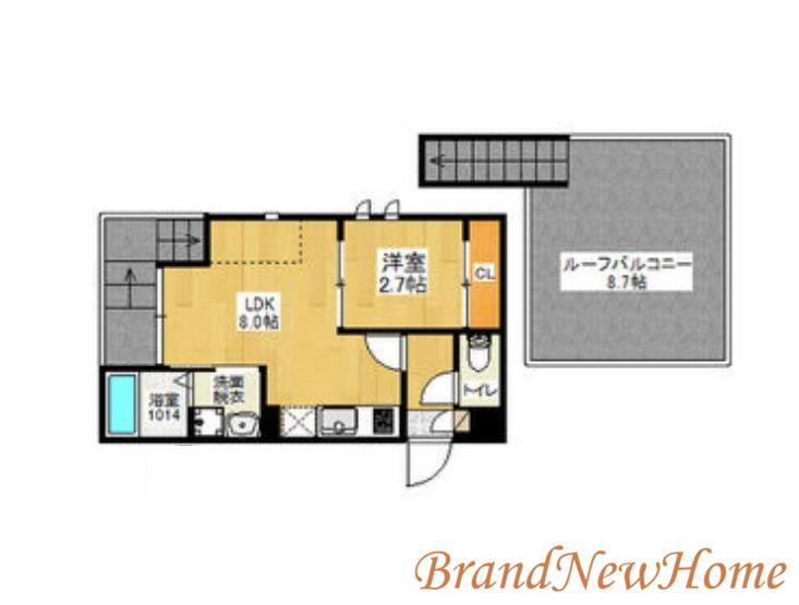 GRANDTIC 雅・堺東(1LDK/2階)の間取り写真