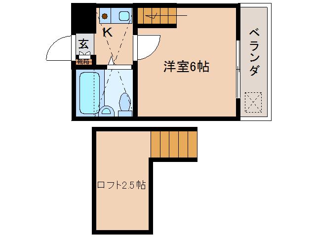 シティパレス奈良町PART1(1K/2階)の間取り写真