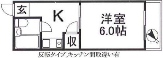 サニーレジデンス(1K/4階)の間取り写真