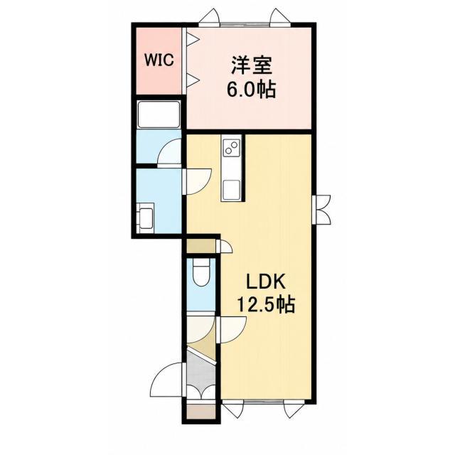 アールグレイス(1LDK/2階)の間取り写真