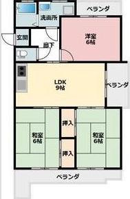 シーフォレスト(3LDK/3階)の間取り写真