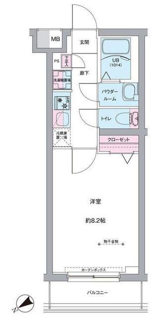 RELUXIA TOKYO イーストIII(1K/5階)の間取り写真