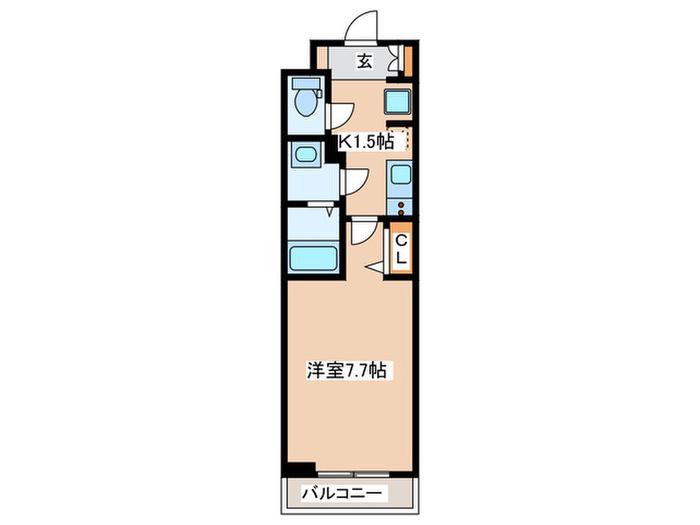 LOG登戸STATION SIDE(1K/3階)の間取り写真