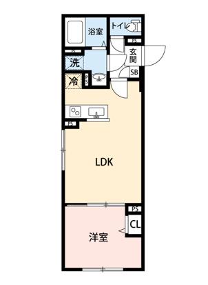エルファーロ代々木上原II(1LDK/3階)の間取り写真