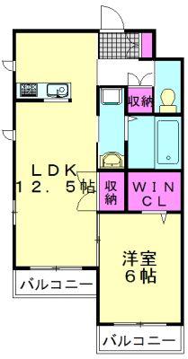 メゾンコンフォール(1LDK/3階)の間取り写真