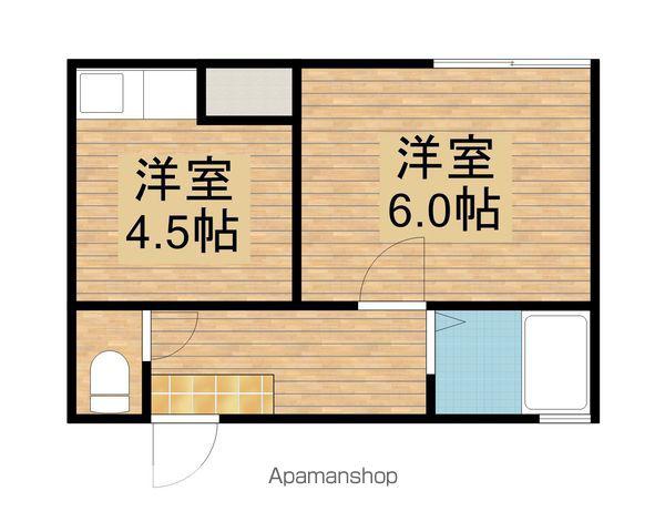 賑町アパート(1DK/1階)の間取り写真
