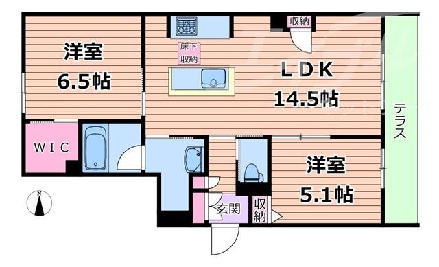 シャーメゾン エスペランサ都島II(2LDK/3階)の間取り写真
