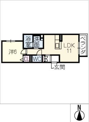 アリコルージュ(1LDK/3階)の間取り写真