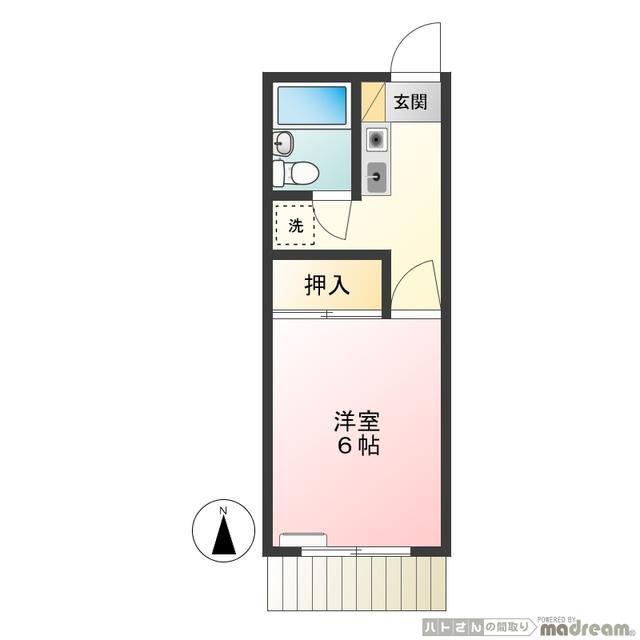 ドルフミサ(1K/2階)の間取り写真