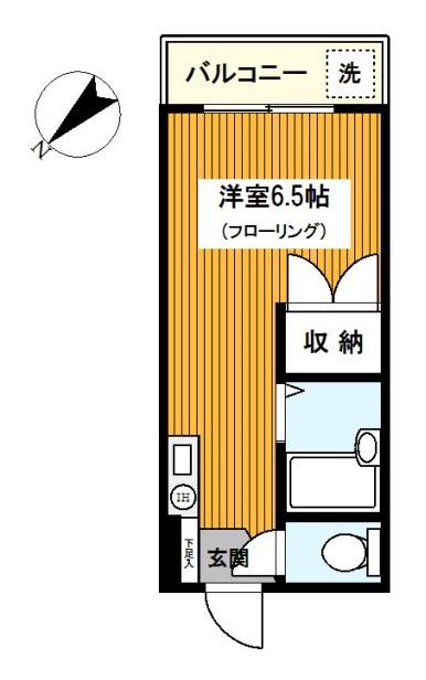 S-FLAT(ワンルーム/2階)の間取り写真