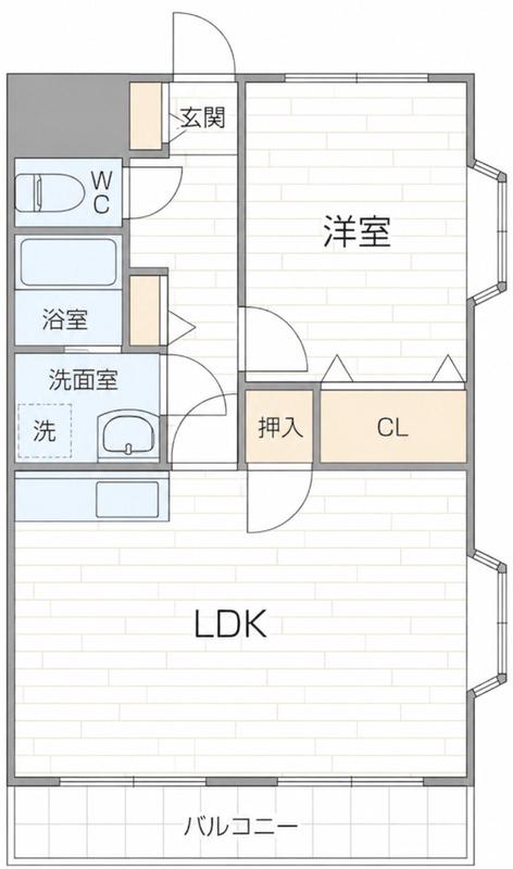 ＪＲ両毛線 前橋駅 バス乗車時間：17分 最寄りバス停で下車 徒歩3分 3階建 築28年(1LDK/3階)の間取り写真
