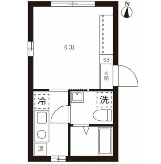 コルク清澄白河(1K/3階)の間取り写真