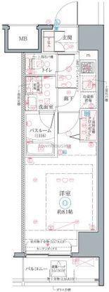 CREVISTAお花茶屋(1K/11階)の間取り写真