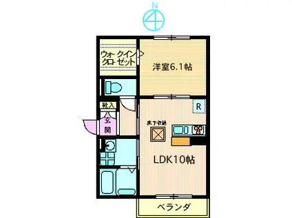 SAKURA・K(1LDK/1階)の間取り写真