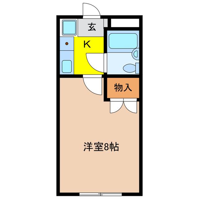 第2山本ビル(1K/3階)の間取り写真