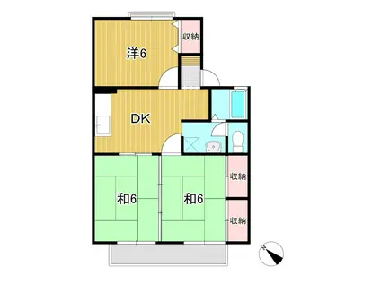 メゾン平成(3DK/2階)の間取り写真