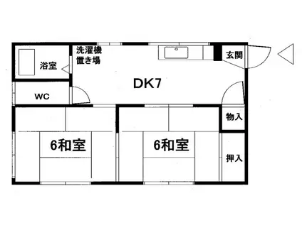 北野アパート(2DK/1階)の間取り写真