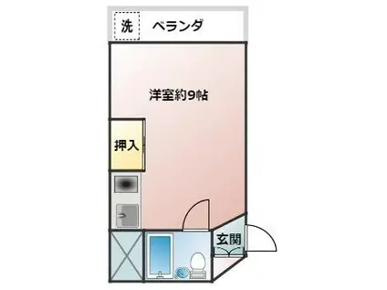 新宿YSビル(ワンルーム/2階)の間取り写真