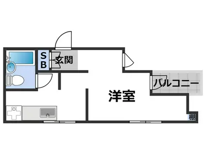 心斎橋SPOT21(1K/5階)の間取り写真