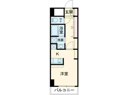 高砂ハイツ1(ワンルーム/2階)の間取り写真