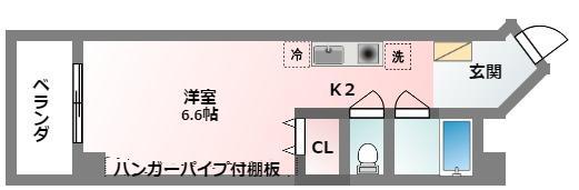 コート・ダジュール(1K/3階)の間取り写真