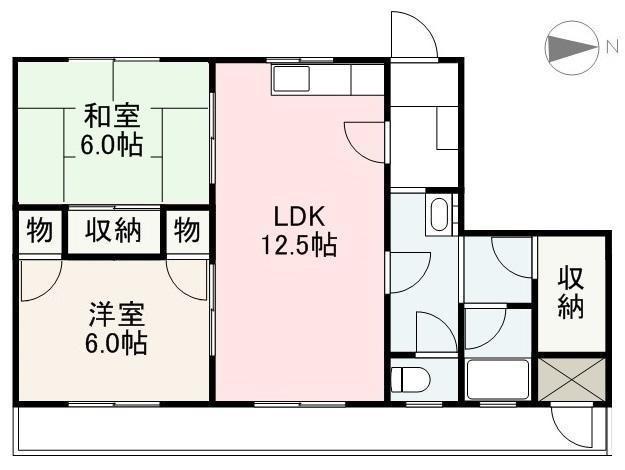ハイツリーベンス(2LDK/2階)の間取り写真
