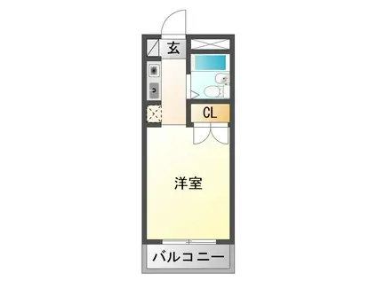 プリンス小束山(1K/5階)の間取り写真