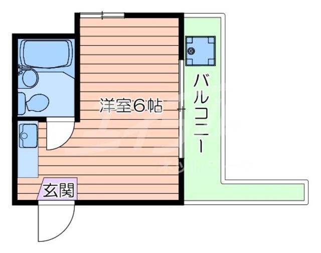 ロイヤル摂津(ワンルーム/5階)の間取り写真