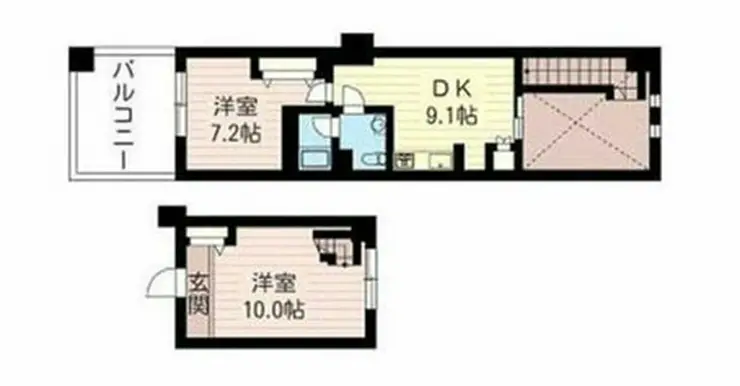 レジデンスシャルマン月島 8階階 間取り