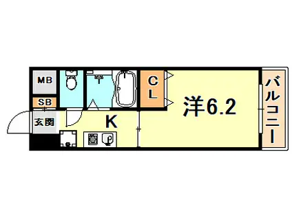 ドルチェ御影(1K/3階)の間取り写真